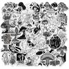 50 pegatinas de cuervo con forma de hongo estilo gótico en blanco y negro, pegatinas decorativas para equipaje, cuadernos, pegatinas impermeables, oferta de Amazon