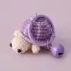 Bolsa Pingente Fofo Feito à Mão Linha Xuefei Crochê Tartaruga Pequena Chaveiro Tartaruga Colorida Tecida Decoração Finalizada