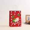 Bolsa de Regalo de Fresas Transfronteriza, Bolsa de Empaque para Fruta de Fresa, Bolsa de Empaque para Comida para Llevar de Pastel de Fresa, Ecológica y Biodegradable