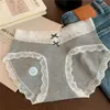 Ropa Interior de Encaje Puro Deseo para Mujer 10A Algodón Bacteriostático en la Entrepierna Cintura Media Sin Marcas Clase A Algodón para Bebé Bragas Sexy para Niñas