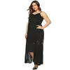 Vestido lencero ajustado con costuras irregulares de encaje para mujer, talla grande, 11013