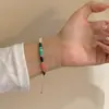 Estilo bohemio colorido con cuentas de piedra natural, diseño de nicho para niñas, pulsera de muñeca de piedra natural, estilo fresco, que reduce la edad