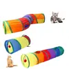 Novos Brinquedos para Gatos Túnel Arco-Íris Pista para Pets Canal Dragão Giratório Suprimentos Interativos para Pets