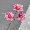 Flores Artificiales Tulipán Abierto de 3 Cabezas Impresión 3D Popular Estilo Ins Sala de Estar Decoración del Hogar Decoración de Mesa Flores Artificiales