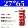 Mola helicoidal de compressão de fio plano forte retangular padrão japonês para molde de alta temperatura vermelha 65mn TM spring SWM carga 6
