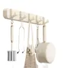 Gancho para Puerta sin Taladro, Gancho Adhesivo de Fuerte Carga, Gancho de Almacenamiento para Cocina y Baño, Perchero Plegable Invisible Montado en Pared