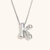 Collar de Diseño de Nicho de Moda Transfronterizo Ins Europeo y Americano Acero Inoxidable Chapado en Oro de 18 Quilates Collar con Letras de Burbuja de Alta Gama para Mujer