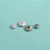 Plata Esterlina S925 Plata Tailandesa Espaciador Facetado Espaciador Redondo Cuentas Espaciadoras DIY Pulsera de Cuerda Trenzada con Cuentas Collar Accesorios de Cuentas Sueltas