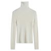 [Hengjia Hj] Nova Camisa Básica de Gola Alta em Lã Pura Worsted Australiana para Mulheres, Tricô de Peça Única Sem Costura com Tricô Interno