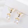Aretes de tuerca de plata esterlina 925 elegantes lindos aretes de tuerca de mariposa joyería de plata para mujer aretes de moda coreana aretes de tuerca