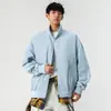 Jaqueta Bombeiro de Gola Alta Estilo Americano para Rua, Jaqueta de Corte Solto para Primavera e Outono, Top Jaqueta Baseball Cool