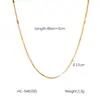 Ins Celebridad de Internet Moda Versátil Acero Inoxidable Chapado en Oro Collar Femenino Gama Alta Sencillo Cadena de Clavícula de Acero de Titanio