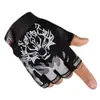 Guantes de Medio Dedo con Cabeza de Lobo para Hombre, Guantes para Montar, Exteriores, Fitness, Deportes de Lucha, Escalada, Personalizados