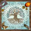 Toalha de Mesa para Cartas de Tarot, Árvore da Vida, Fases da Lua, Jogo de Cartas de Tarot, Toalha de Mesa Decorativa para Embaralhar Cartas, Toalha de Mesa Decorativa para Jogo de Tabuleiro Mistério de Assassinato