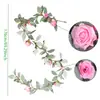 Mesa Decorativa de Mimbre con Rosas Artificiales de Venta Caliente Transfronteriza con Estilos Opcionales de Luz LED y Mimbre de Girasol con Varias Opciones