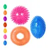 Juego de Pelotas Sonoras Espinosas de TPR para Mascotas, Gatos y Perros, Limpieza Dental, Duradero, Juguete de Alta Elasticidad, Suministros Interactivos para Aliviar el Aburrimiento