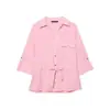 Stock Listo del Fabricante Comercio Exterior Ropa de Mujer al por Mayor 2025 Nueva Moda Casual Camisa de Crepé de Manga Larga con Solapa y Conjunto de Pantalones