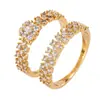Anillo de Compromiso Exquisito con Diamantes Brillantes Moda Caliente Nueva Europea y Americana AliExpress Anillo de Suministro Transfronterizo Europeo y Americano para Mujer