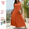 Comercio Exterior Transfronterizo Nuevo Estilo Africano Tallas Grandes Ropa para Mujer, Vestido de Tirantes Color Sólido Elegante y con Estilo, Vestido sin Mangas para Mujer