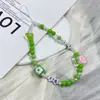 Corrente de celular com pingente de borboleta e flor em miçangas, cor dopamina, DIY ccd chain pendant de Yiwu