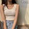 Camisole Feminina de Verão Versátil Modeladora com Costelas e Design Único para Esportes ao Ar Livre