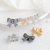 Preservação de cor 14K Conjunto de ouro Zircon Bow Through Hole Bead Handmade DIY Pulseira Colar Beaded Jewelry Accessories