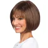 Moda europea y americana nuevo cabello corto cabello castaño conjunto flequillo de aire temperamento popular fábrica de pelucas