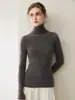 Suéter de Cachemir de Cuello Alto Nuevo Otoño 2026 100% Cachemir Puro para Mujer Ajuste Delgado Suéter de Cuello Alto Capa Base