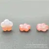 Ágata Fuente de Sal Color Carmesí Flor de Cinco Pétalos Tallada Accesorio Pequeño Tejido DIY Colgante Joyería al por Mayor Cuentas Hechas a Mano DIY