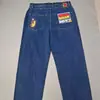 Jeans Reto Bordado Hip Hop High Street Estilo Americano Masculino Slim-fit Versátil Tendência Calça Jeans