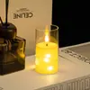 Luz de vela eletrônica led corda de luz de festa de Natal decoração de restaurante ocidental acrílico com copo vela arranjo de casamento