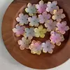 Estilo antigo estampagem a quente borda dourada furo central de duas cores pétalas de flor de cinco pétalas DIY adorno para adereço de cabeça pingente buquê grampo de cabelo flor flor artificial material de ornamento
