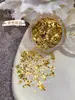 Accesorios para Uñas con Papel de Foil Dorado Resaltado Escamas Irregulares Ultra-Delgadas de 3 Colores Versátiles Lujo Ligero Decoraciones para Uñas Postizas DIY