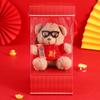 Llavero creativo de peluche de oso de Año Nuevo para coche, colgante para bolso de pareja del Año de la Serpiente, regalo pequeño, venta al por mayor
