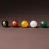 Ágata Natural Dios de la Riqueza de Cinco Vías Cuentas Sueltas Estampado en Caliente Grabado Vidrio de Cristal Dios de la Riqueza de Cinco Vías Cuentas Redondas Pulsera de Cuentas de Buda DIY