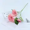 Popular Hortensia Crisantemo Artificial de 3 Ramas para Decoración de Boda Campestre y Accesorios de Fotografía, Venta al por Mayor Transfronteriza