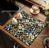 Alfombrilla Absorbente para Encimera de Cocina Estilo Americano Floral, Alfombrilla Drenante de Tierra de Diatomeas para Mesa de Comedor Barra de Cocina, Alfombrilla de Secado Rápido para Cafetera