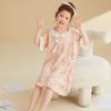 Pijama de Modal de Verano para Niños de Manga Corta con Jersey Ropa para el Hogar Verano Fresco Dulce Lindo Vestido para Niñas