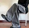 Calça casual de veludo cotelê transfronteiriça com caimento relaxado para homens, nova tendência outono e inverno marca calças largas retas soltas