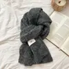 Cachecol de Tricô Elegante de Cor Sólida em Mistura de Lã para Mulheres, Aquecedor de Pescoço Versátil Quente de Inverno para Estudantes, Fabricante