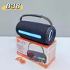 Novo Alto-falante Bluetooth B38 Portátil ao Ar Livre Alto-falantes Duplos Subwoofer de Cartão Luzes LED Presente Criativo Áudio