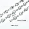 Cadena decorativa de diamantes de metal galvanizado de nueva aleación, cadena de perlas, collar, accesorios, joyería, bolso, ropa, tirantes.