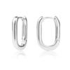 Pendientes elegantes con forma de U para damas, de moda sencilla y con baño de latón dorado auténtico, transfronterizos de Europa y Estados Unidos