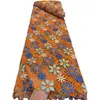 Tejido de Encaje Floral Hidrosoluble de Estampado Completo para Comercio Exterior, Accesorios de Malla Multicolores para Vestidos de Novia y Vestidos de Gala