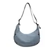 Bolsa ligera estilo coreano, bolsa impermeable tipo dumpling de nailon, adecuada para estudiantes, uso casual, para ir al trabajo y uso al aire libre; se puede llevar como bolso de hombro o bolso cruzado, tanto para hombres como para mujeres