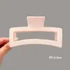 Pinza Geométrica Simple para el Cabello, Pinza de Moda para la Parte Trasera de la Cabeza, Pinza Femenina de Color Café, Accesorio para el Cabello de Pinza de Tiburón de Alta Gama y Exquisito