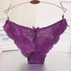Bragas Sexys de Encaje con Cortes Bajos para Mujer, Braguitas con Volantes y Lazo, Exportación Transfronteriza, Stock a Largo Plazo