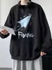 Sudadera de Cuello Redondo para Hombre, Nuevo Estilo Otoño/Invierno 2026, Marca Americana de Tendencia, Peso Pesado 330, Sudadera Holgada Casual con Forro de Felpa para Hombre