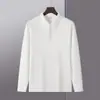 Nova camisa publicitária de cor sólida para outono e inverno, roupa de trabalho, uniforme para grupo com logotipo bordado, 220g imitação de algodão, camisa polo de manga comprida com colarinho de lapela