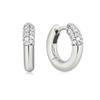 Aretes Clásicos de Circonita de Venta Caliente Europeos y Americanos con Aguja de Plata S925 Aretes Simples Populares de Metal Circular para Mujer